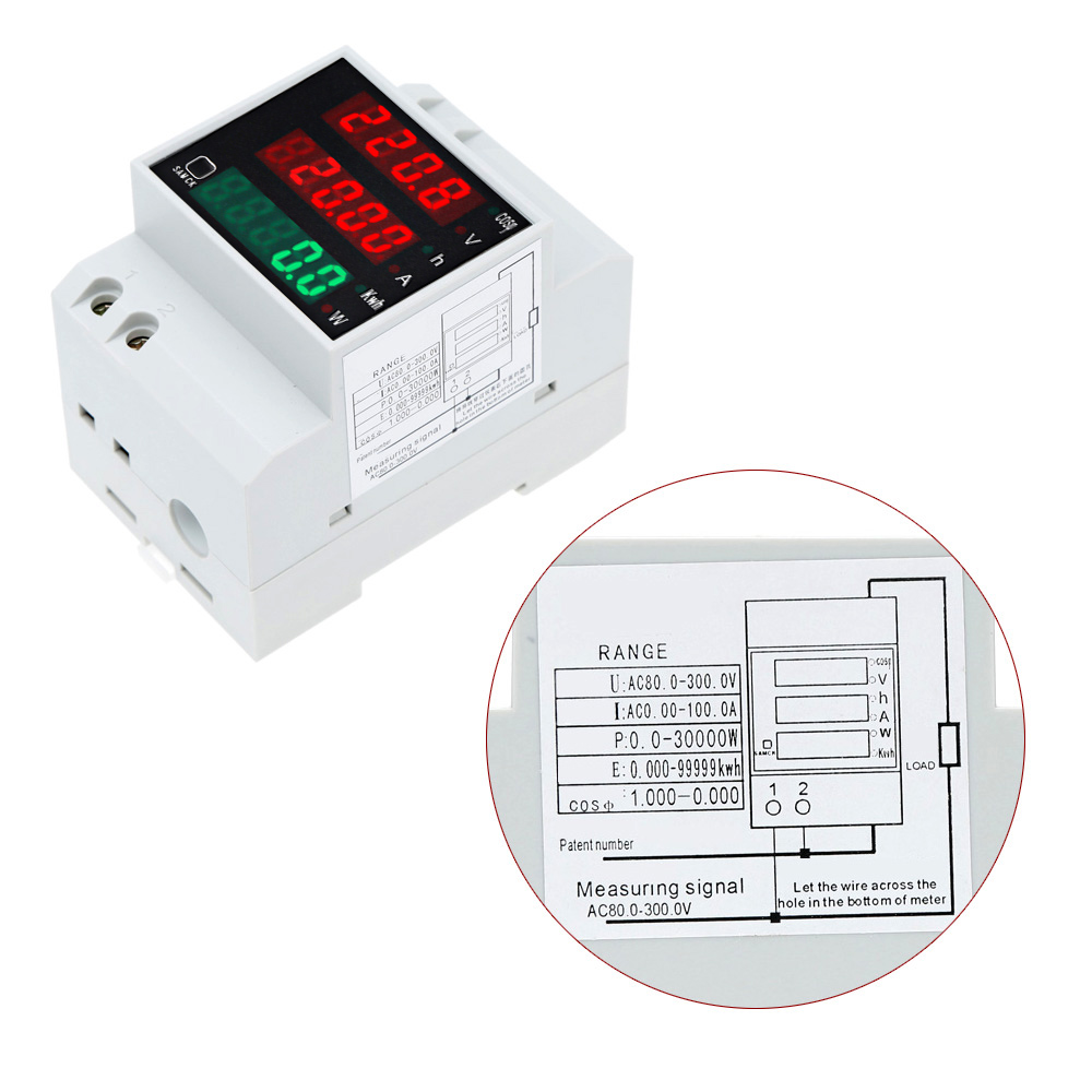 Cikonielf compteur d'énergie de courant de tension Voltmètre AC