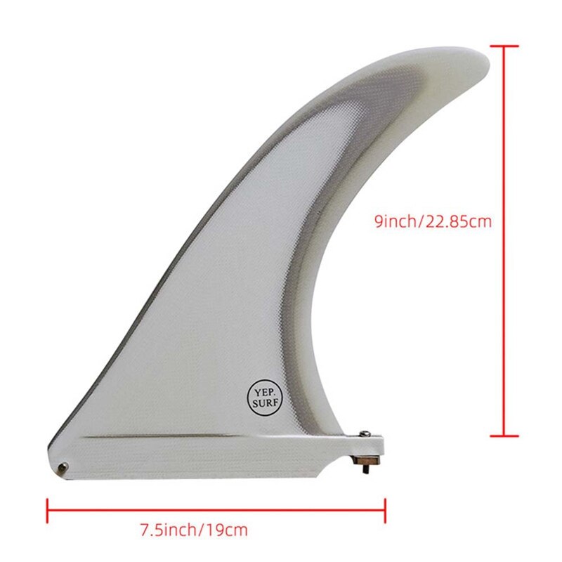 Yep.Surf Surf Longboard Fins Fiberglass 9 Inch YepSurf Fin Surfboard Fin Single Fins