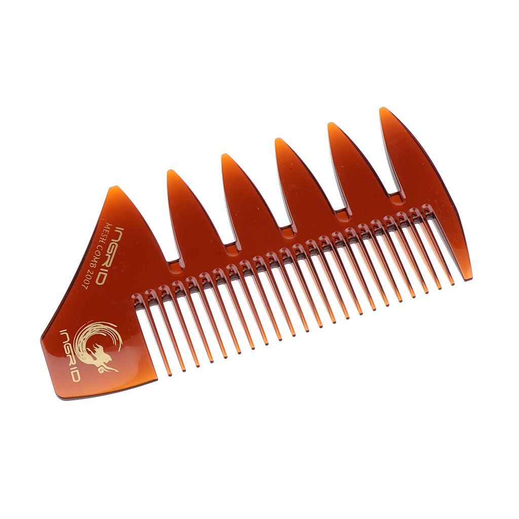 Wide Fine Tooth Combs for Men Hair Beard Mustache Detangler Styling for Men: Brown