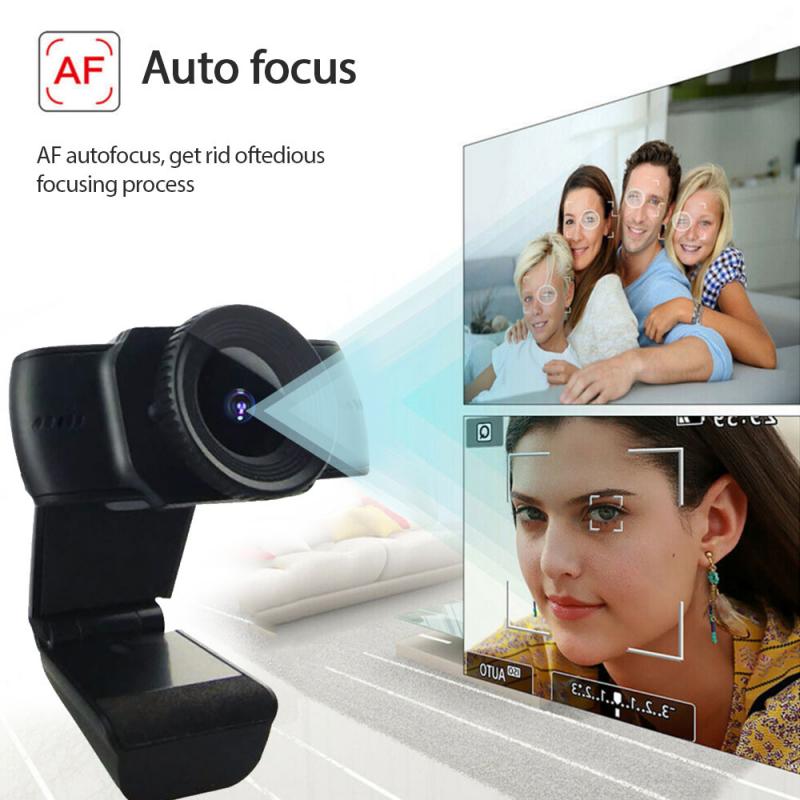 Rotatable Auto Focus 720P 1080P HD Webcam PC Mini USB Web Camera Video Recording High Definition For Laptop Desktop PC Tablet