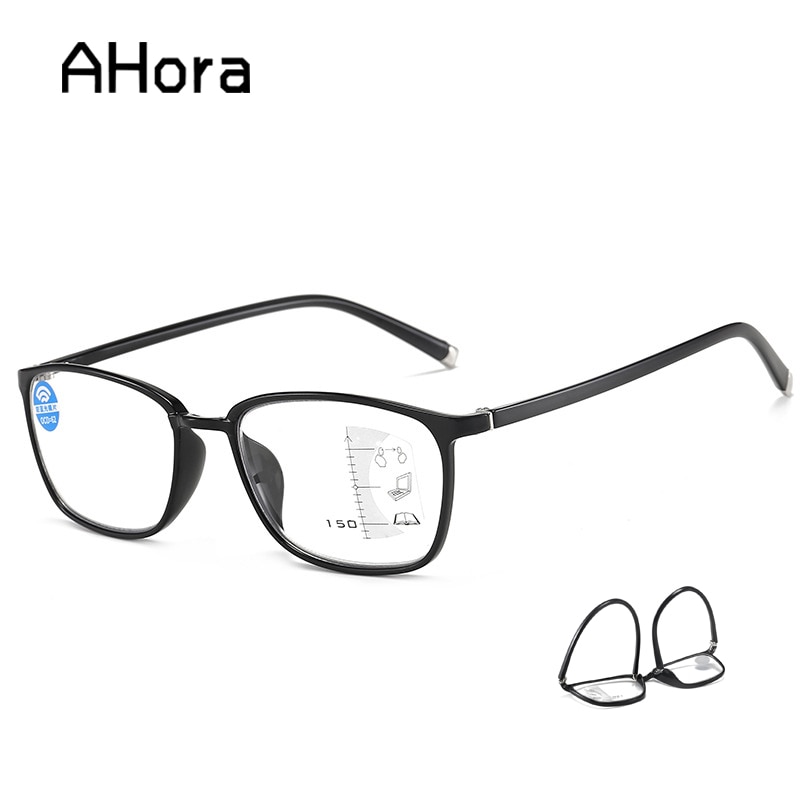 Nu progressieve multifocale leesbrillen voor presbyopie voor mannen en vrouwen, ultralichte computerbril met  tr90 anti-blauwe lichtstralen.