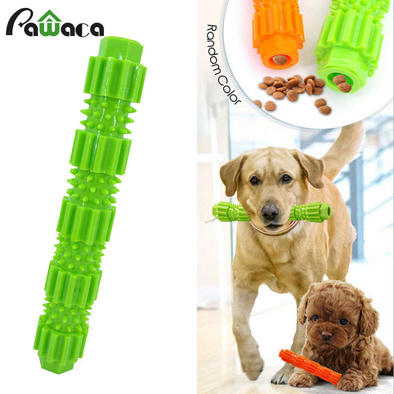 Pet Dog Toy TPR Bite-resistant Food Molar Stick Puzzle Training Bite Toy Can Put Snacks Dog Chew Toys For Small And Medium Breed
