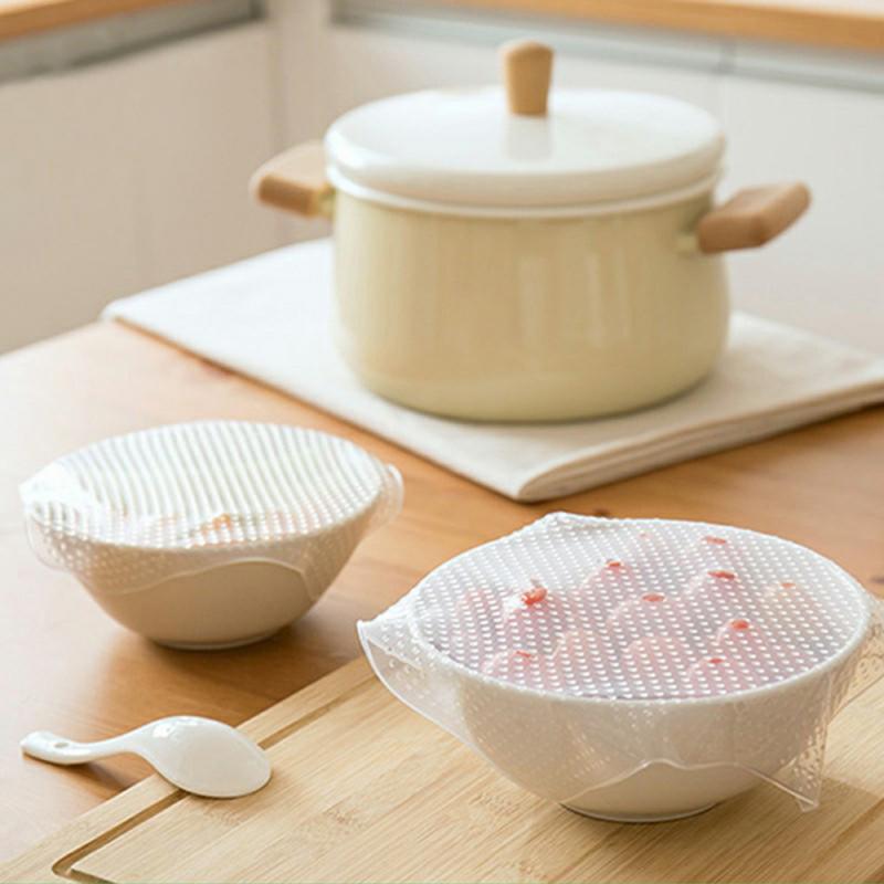 Food Hygienic Silicone Packaging Stretch Seal Cap Multifunctional Food Preservation Vacuum Bowl Cover Kitchen Tool Reusable