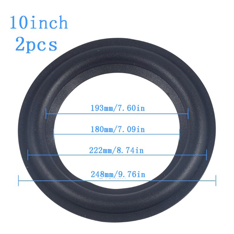 Anillo para altavoz envolvente de espuma, anillo para altavoz de goma elástica de 4/5/6, 5/8/10/12 pulgadas, borde de Woofer Q1JC: Diameter 10 inch