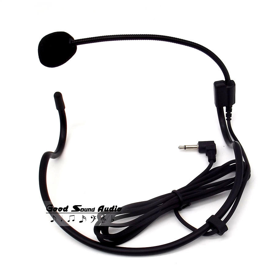 3.5mm Plug Wired Condenser Headworn Headset Microphone Earhook Headband Mic For Wireless Karaoke Teaching Megaphone PC Interview