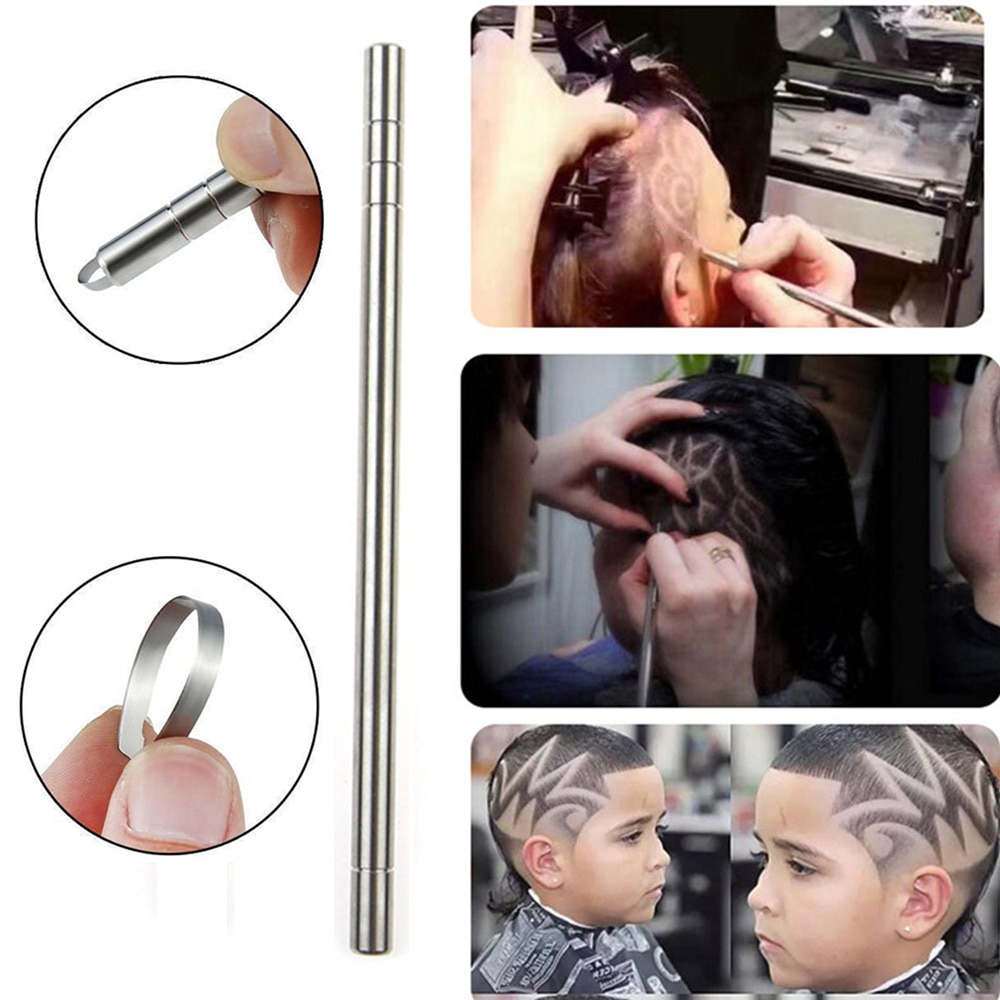 Dedikere hår barbering penn hår gravering penn for menn hår saks frisør skjegg hår spon øyenbryn carve penn
