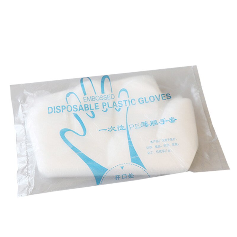 100Pcs Plastic Clear Wegwerp Handschoenen Drie Diktes Tuin Restaurant Home Eten Bakken Multifunctie Keuken Accessoires 25