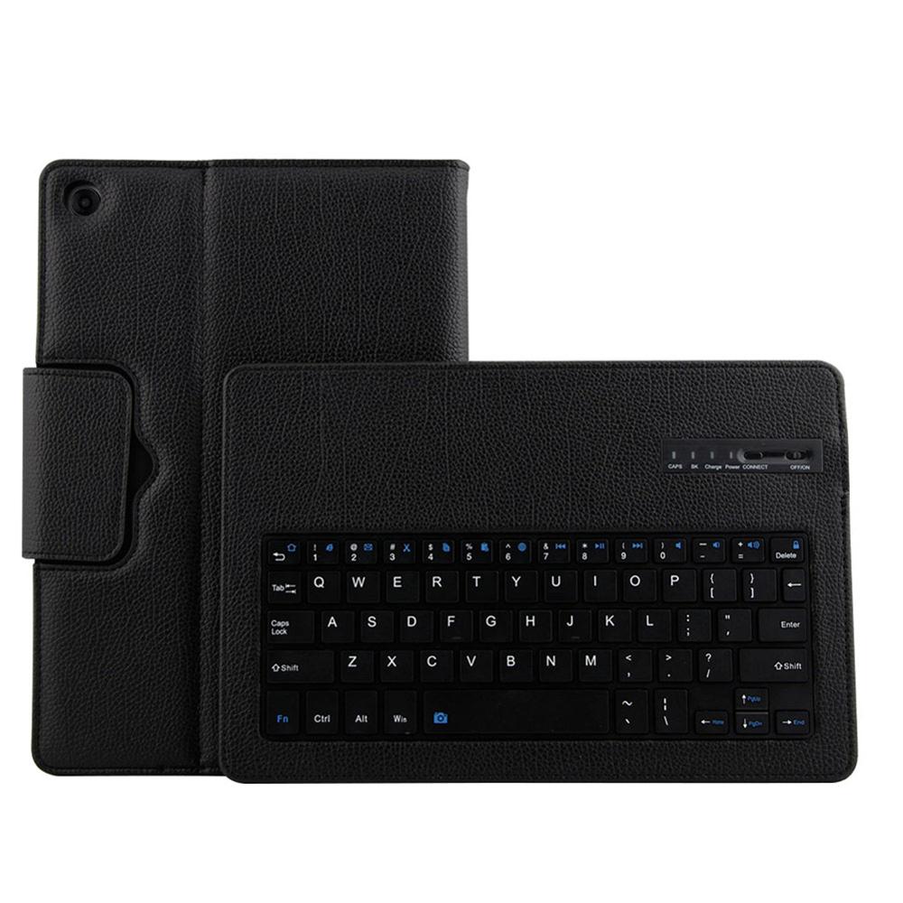Tablet Case for Huawei MediaPad M5 Pro 10.8 Inch Funda with Bluetooth Keyboard Litchi Pattern Leather Flip Cover for Huawei M5: Black
