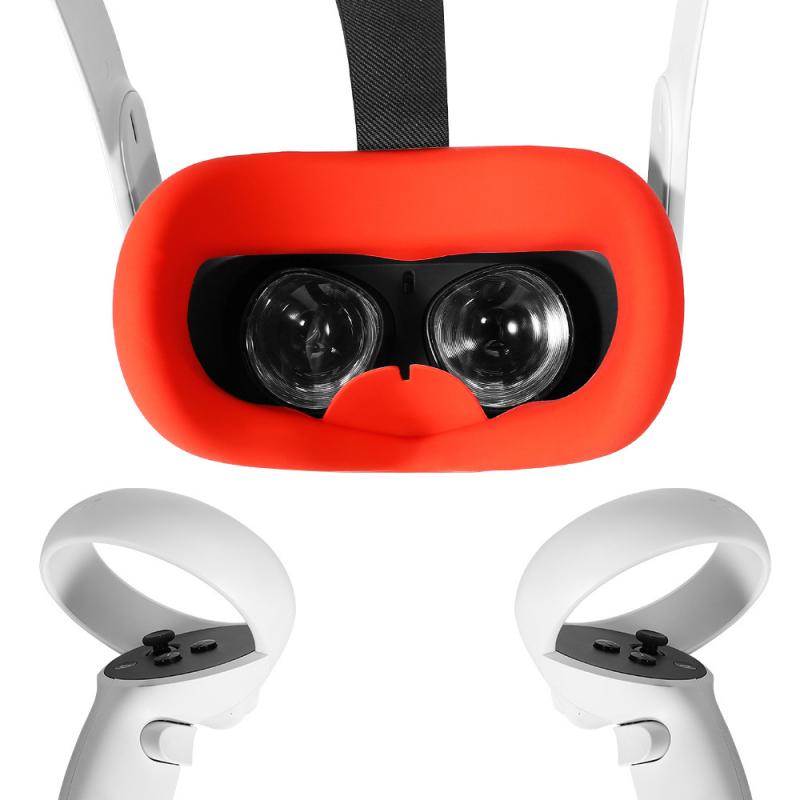 Siliconen Gezicht Cover Vervanging Oogmasker Pad Kussenhoes Voor Oculus Quest 2 Vr Case Virtual Reality Bril Accessoires