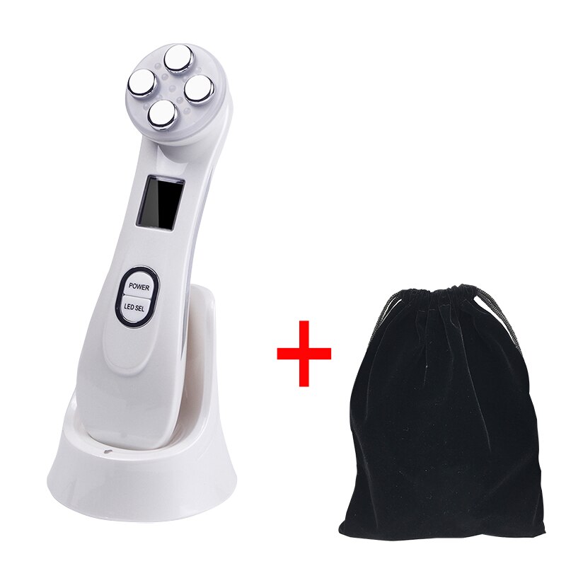 Mesoterapia facial eletroporação rf radiofrequência led fóton face lift rugas remoção cuidados com a pele massageador facial: White Bag