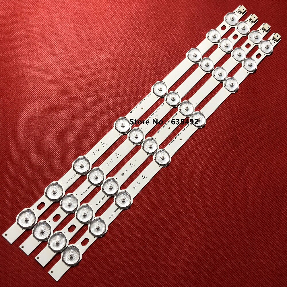 6 stuks 374mm 8 led-achtergrondverlichtingsstrip voor hitachi 42 " tv innotek 42 fhd-l ndv rev 0.2 42 hxt 12u ves 420 undl -n01 42 hxt 12u led 42 f 7275