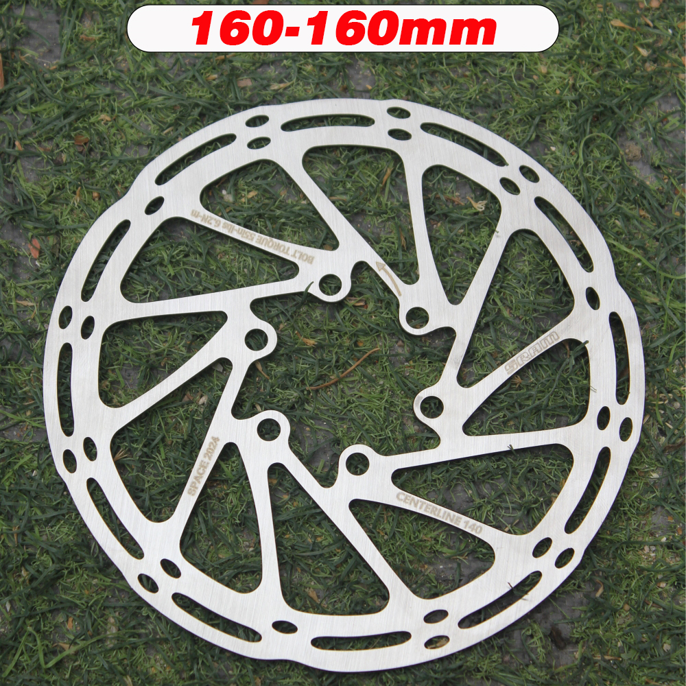 Rotor de freno de bicicleta SRAM, línea central de 140mm, 160mm, 180mm, 203mm, disco de freno hidráulico de acero inoxidable para piezas de bicicleta de carretera MTB, 2 uds.: YELLOW