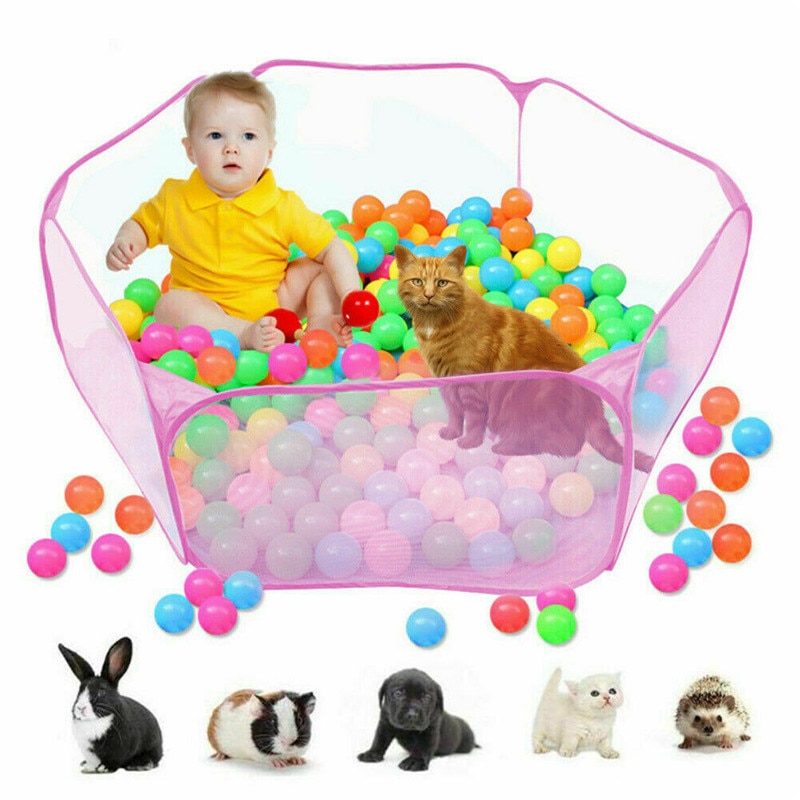 Bärbar husdjursbur tält lekhage andas djur hamster valp katt kanin hopfällbar lekplats staket