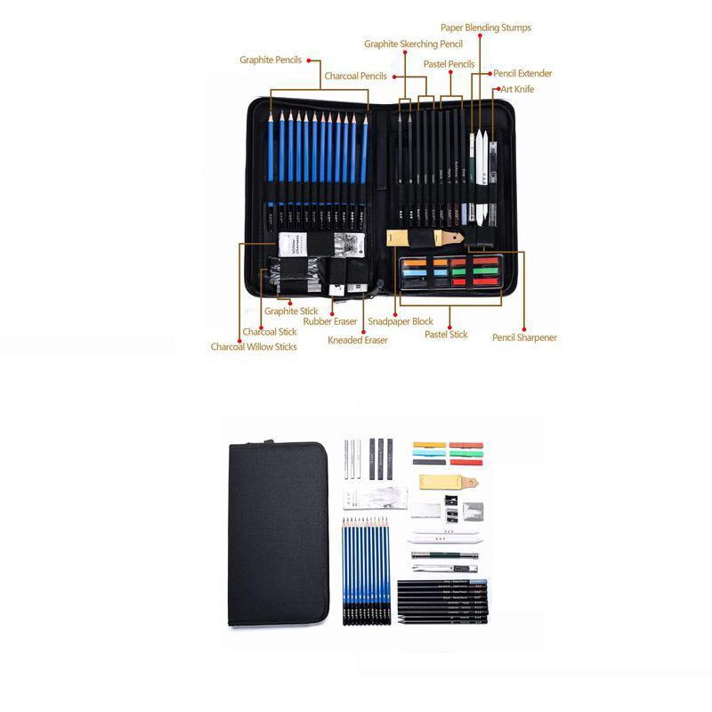 35pcs/Set Sketch Set Pencil Storage Full Set Of Adult Sketch Painting Tool Set Beginner Sketch Drawing Art Supplies