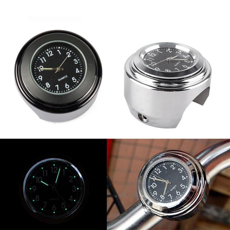 Universele Waterdichte Lichtgevende Klok Motorcycle Fietsstuur Mount Horloge Voor 22/25Mm Stuur Moto Accessoires