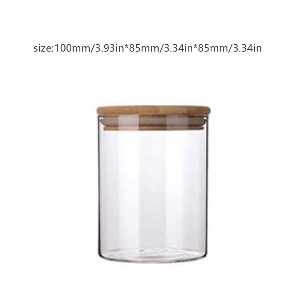 High Borosilicate Glass Airtight Jars Straight Tea Cans Dried Fruit Snacks Storage Bottles Candy Storage Jars: Blue