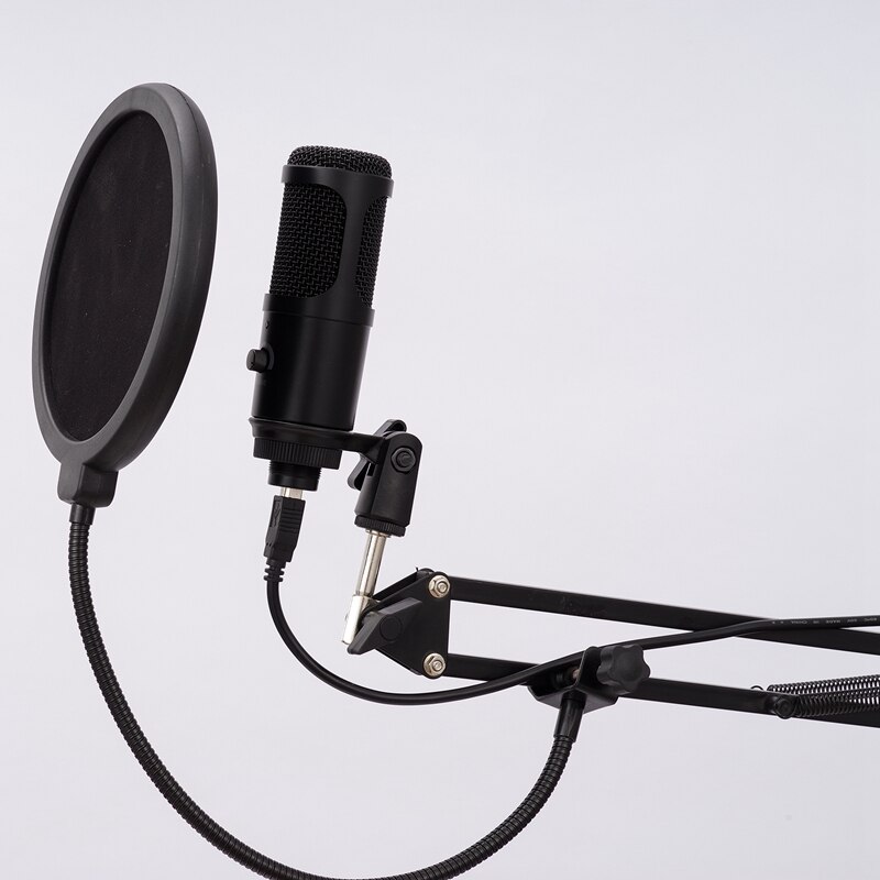 USB Condenser Microphone 35 Stand + Blowout Net Set Computer Recording Microphone Volume Adjusting Microphone Suita