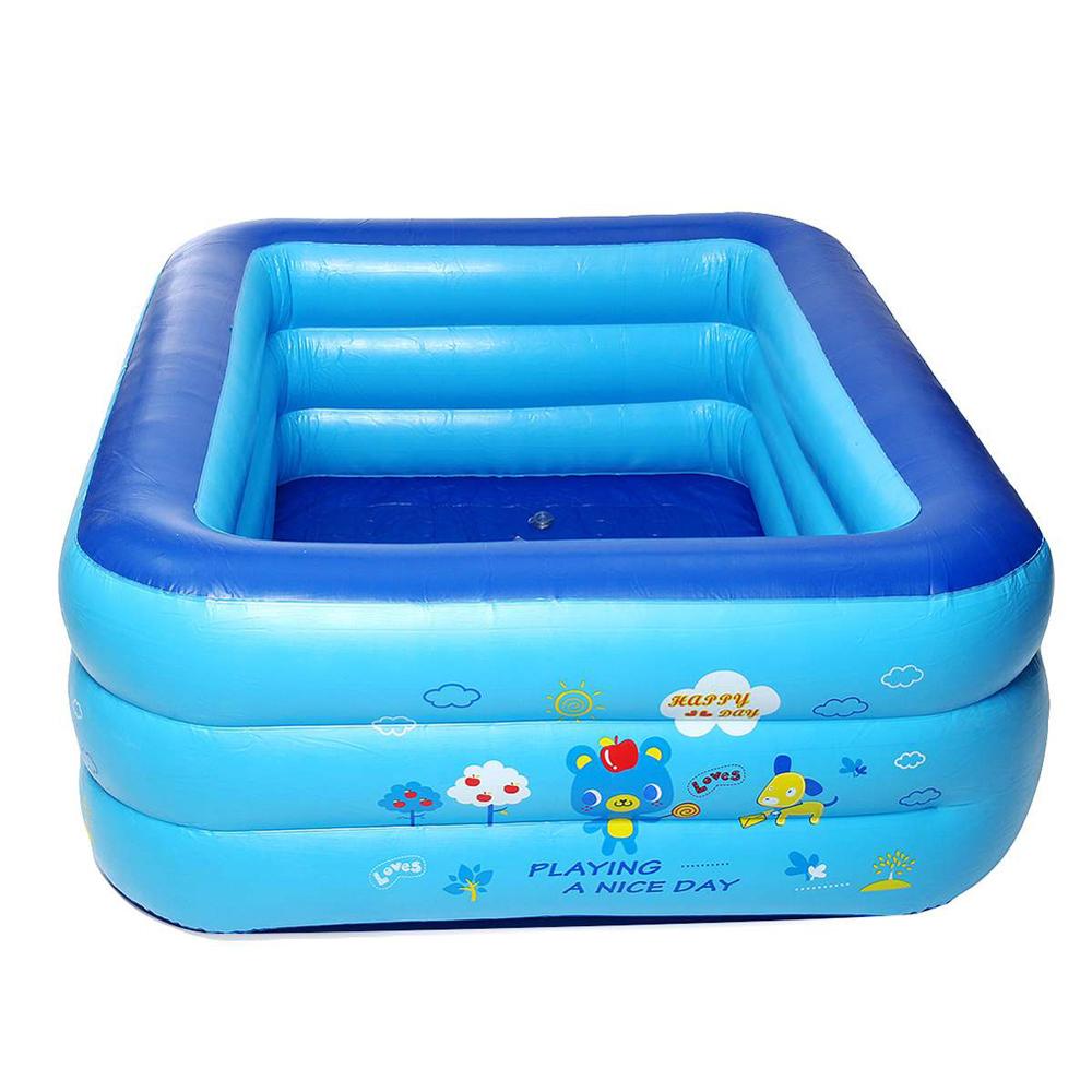 120/130/150cm 3 couches gonflables enfants nager baignoire jeu d'eau jardin piscine Interactive: 150cm