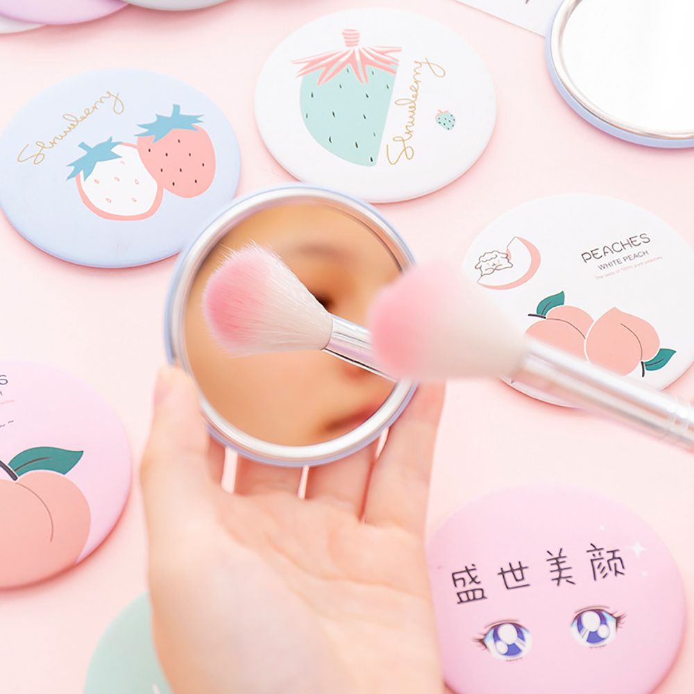 Espejo portátil de mano para maquillaje, 1 unidad, Mini espejo de maquillaje, espejo cosmético de bolsillo redondo de viaje, Accesorios de belleza portátiles de maquillaje