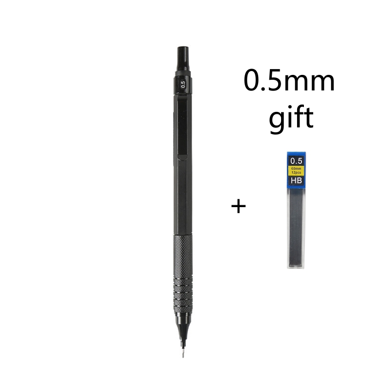 Lápiz mecánico de 0,3/0,5/0,7/2,0mm, centro de gravedad bajo, dibujo de Metal, lápiz especial, suministros de arte para escritura escolar y de oficina: Rojo
