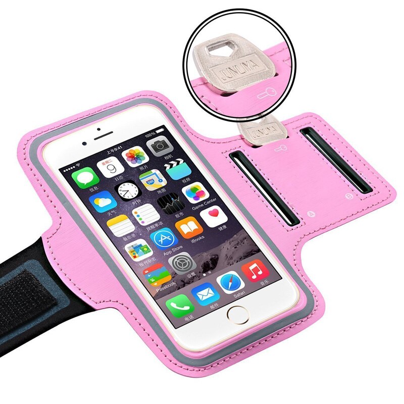 Xsmax Telefoon Armband Voor Iphone Xs Max Apple 6.5 "Sporttas Running Arm Band Outdoor Riem Cover Sport Waterdicht case: Roze