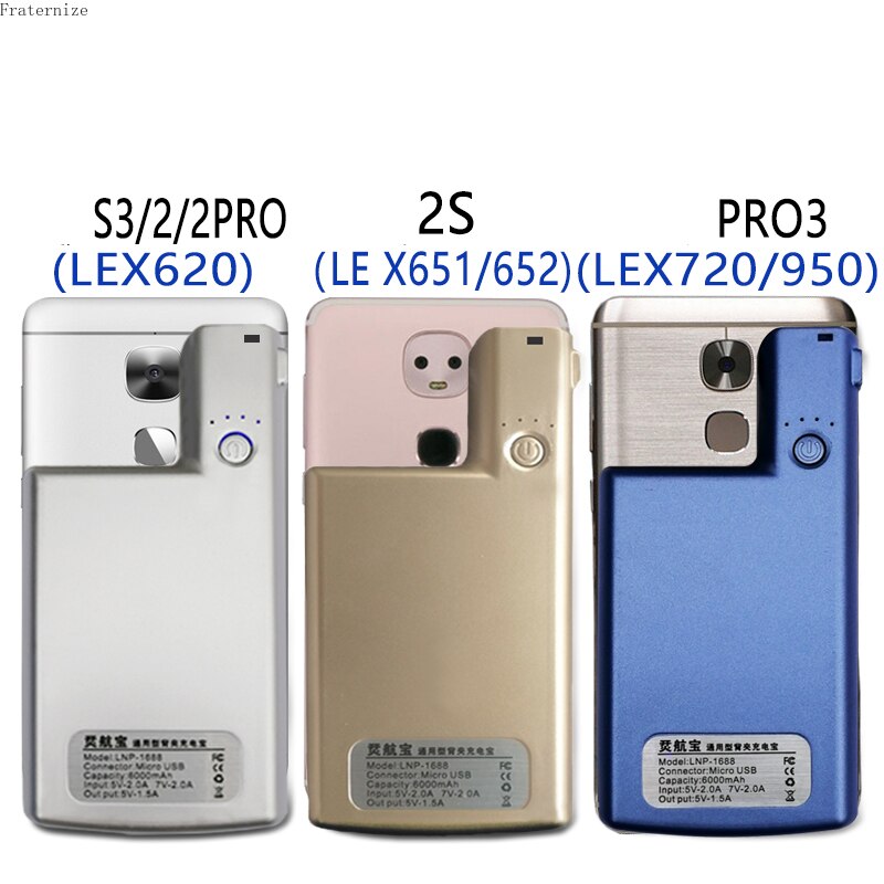 Funda con cargador de batería para Letv Leeco Le 2 Pro S3 2S, funda de carga portátil inteligente a prueba de golpes para Leeco Le Pro 3 Max 2