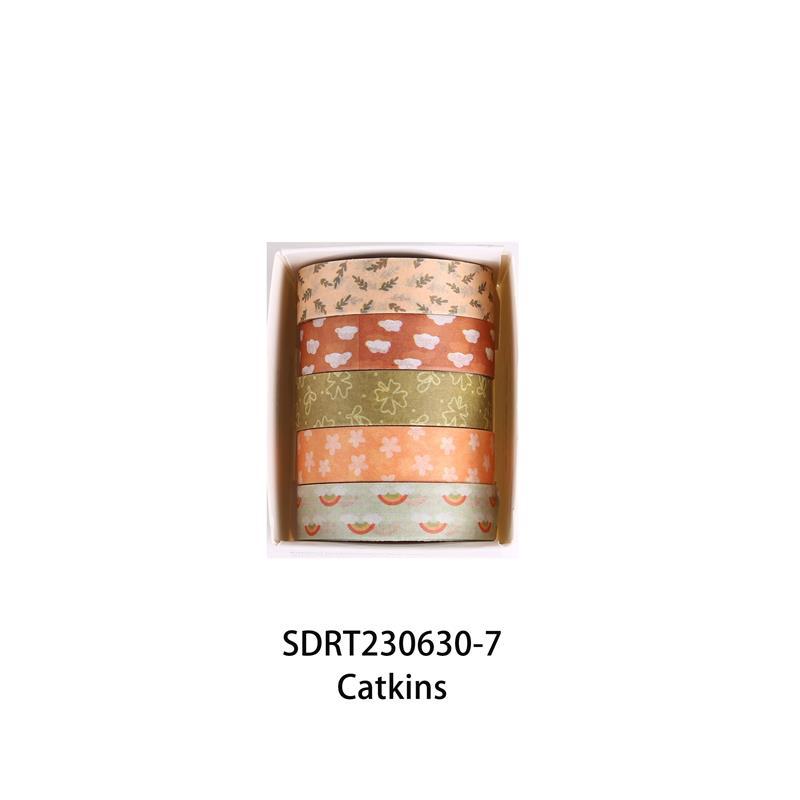 5 uds cintas Washi básicas Scrapbooking conjunto de cintas Washi suministros escolares Cinta Adhesiva Decorativa otoño papelería Cinta adhesiva: Negro
