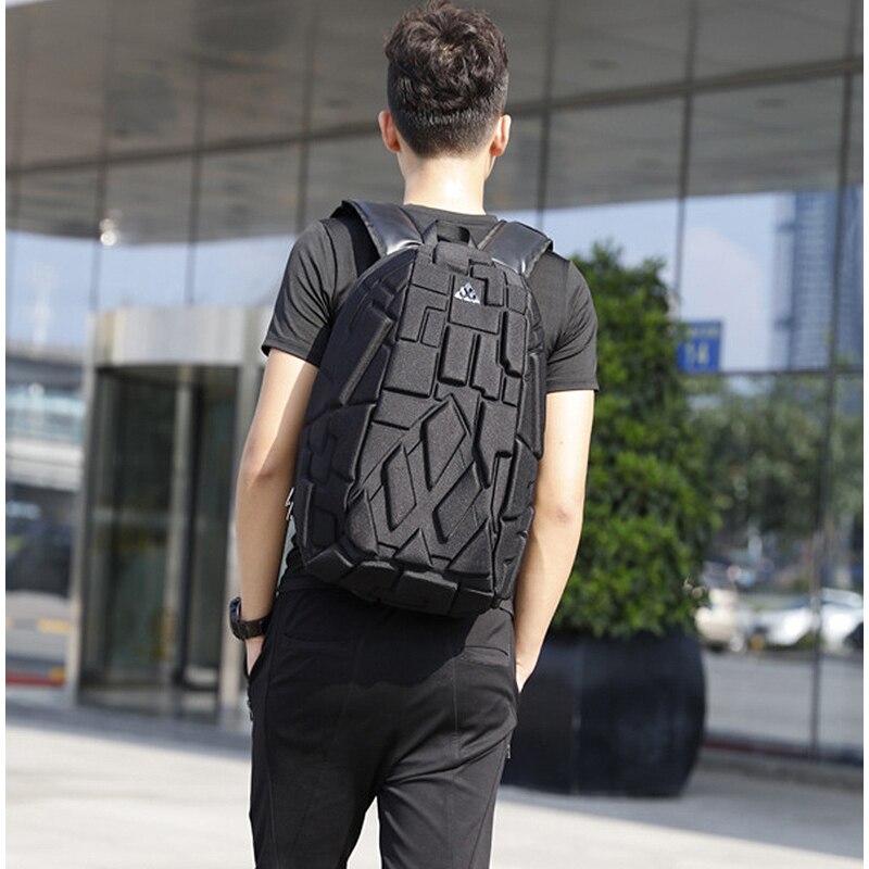 REJS LANGT Casual Rucksack Männer Schule Rucksack Fit 14 Zoll Laptop Tasche Wasserdichte Reise Geometrie Pack Neue Mochila