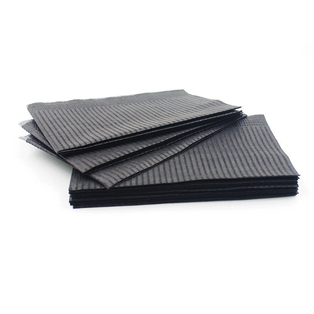125 Stck Schwarz 13 &quot;X 18&quot; Tätowierung Zahn durchbohren Lätzchen Einweg Wasserdichte Blätter 3-Lage Tätowierung zubehör