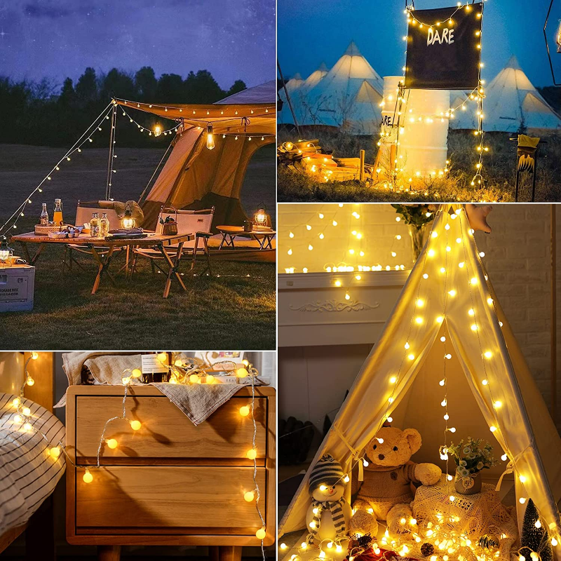12m USB/Batterie Power Lichterketten Globus Lichterketten wasserdichte Außen lampe Hochzeit Garten Ball Lichterketten Weihnachts dekor