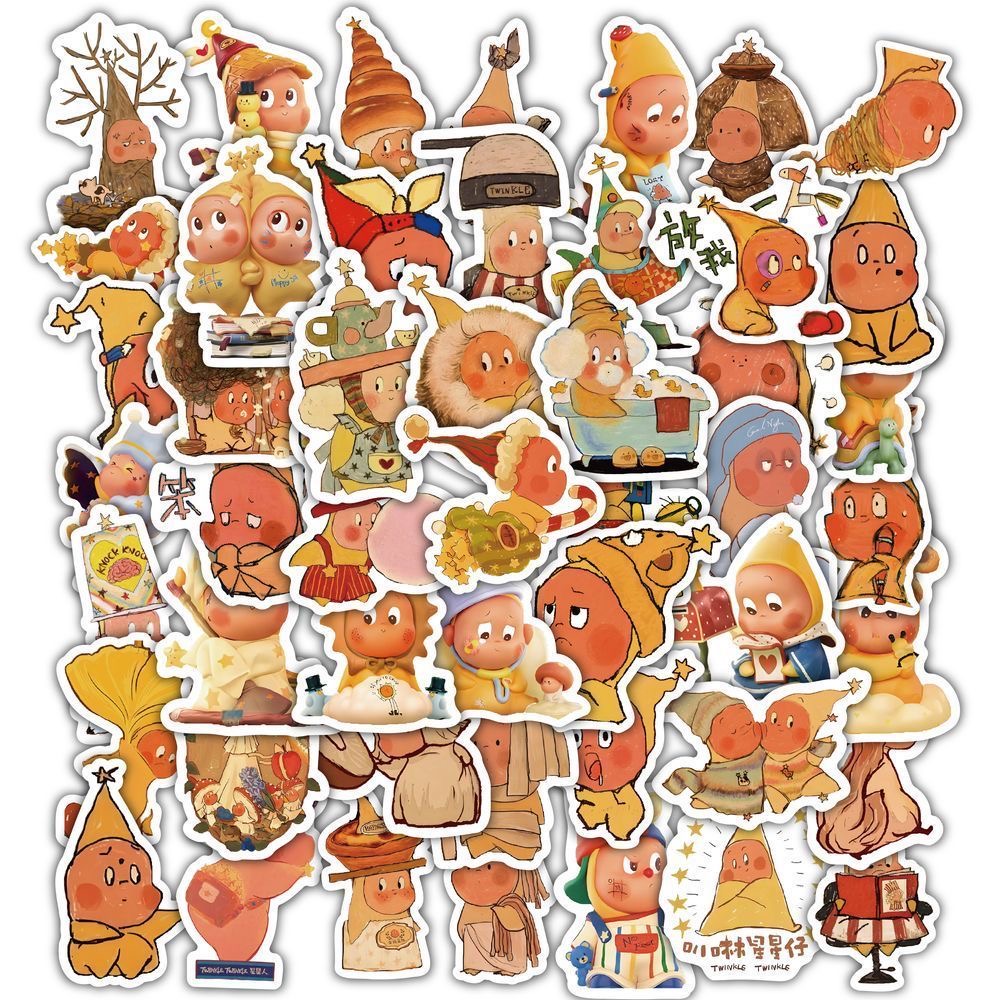 60Pcs Cute Twinkle Twinkle Stickers DIY Stickers Scrapbooking Phone Luggage Waterproof Decals