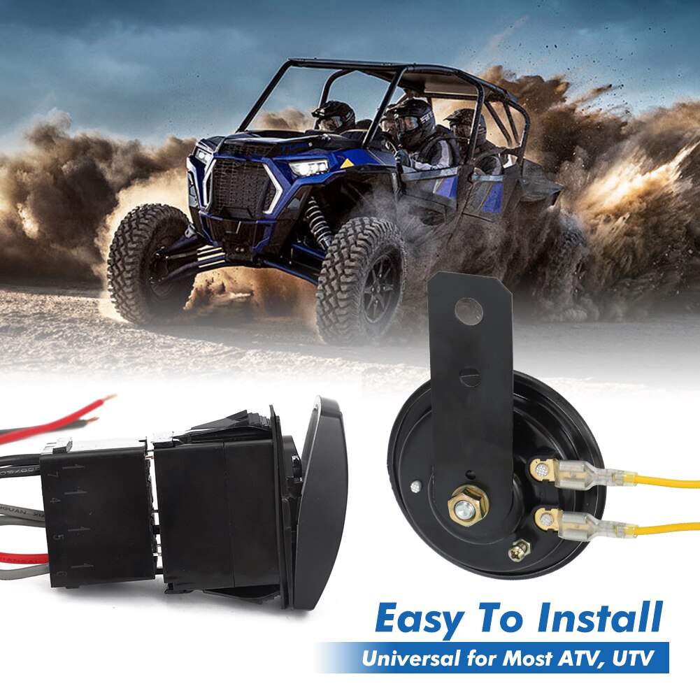 Loud Horn Kit Rocker Switch For Polaris RZR XP 900 1000 Ranger for Can-Am Maverick X3 Universal for ATV UTV