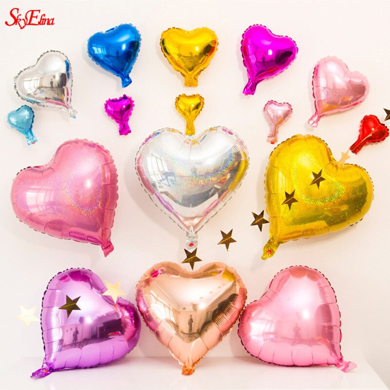 Ballons à hélium en forme de cœur 10 pouces | Rose, or, rouge et Rose, ballons pour fête d'anniversaire et mariage, fournitures pour la saint-valentin, 6Z