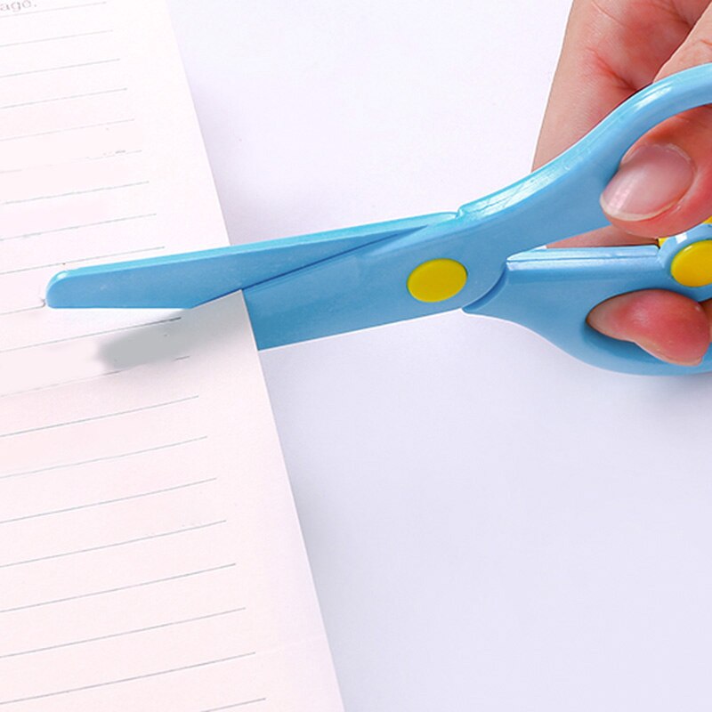 Mini Safety Plastic Scissors Student Kids Stationery Home School Supplies Kindergarten DIY Cutting Paper Tool