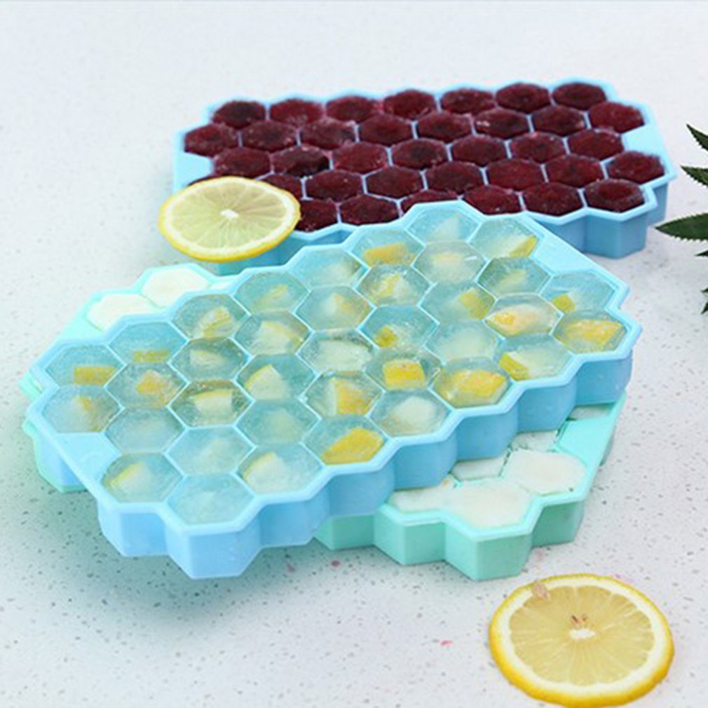 Honeycomb Silicone Ice Tray DIY Drink Ice Cubes Can Be Stacked Ice Cubes Ice Box Mold Cold High Temperature
