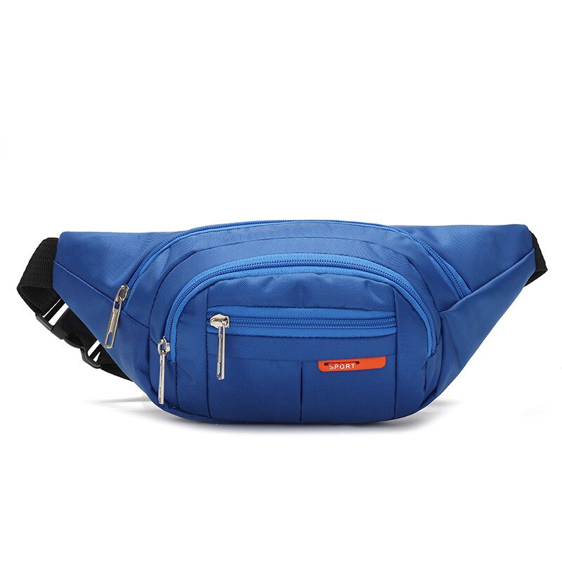 Borsa a tracolla Casual Unisex marsupio impermeabile borse a tracolla solide a tracolla marsupio da uomo marsupio marsupio da viaggio: Blu