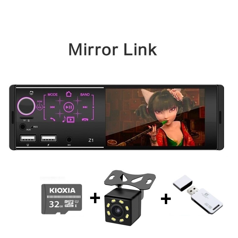Touchscreen 4 inch 1 din autoradio android autoradio stereo-ontvanger usb auto  mp5 spelers bluetooth handsfree auto multimedia