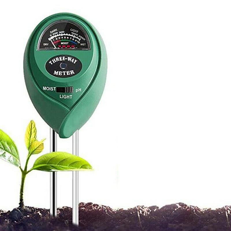 3-in-1 Digital PH Soil PH Level Meter Tester PH Measurement Garden Tool Measuring Instrument for Plant (Green)