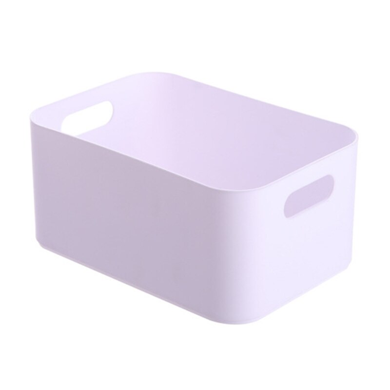 Plastic Storage Bins, Small Pantry Organizer Bins with Handles for Kitchen Bathroom Bedroom, Black/ Transparent/ White S27 21: white