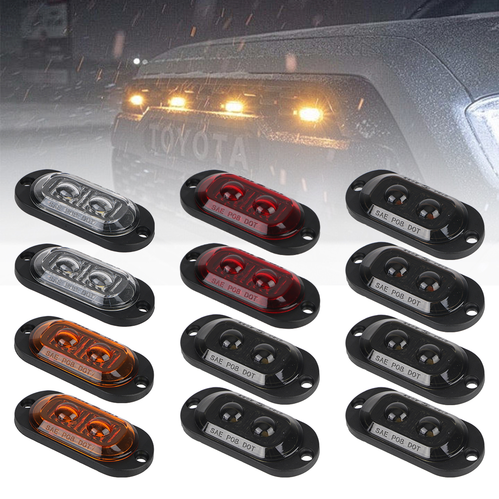 12V 24V Truck Positie Verlichting Auto Zijmarkeringslichten Led Signaal Licht Trailer Verlichting Indicator Achterlichten Auto accessoires