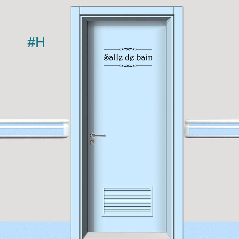 Kililaya Muurstickers Salle De Bain Muur Decor Sticker Salon Keuken Vinyl Muurschildering Buanderie Bureau Deur Teken Stickers: H / 39CM Wide