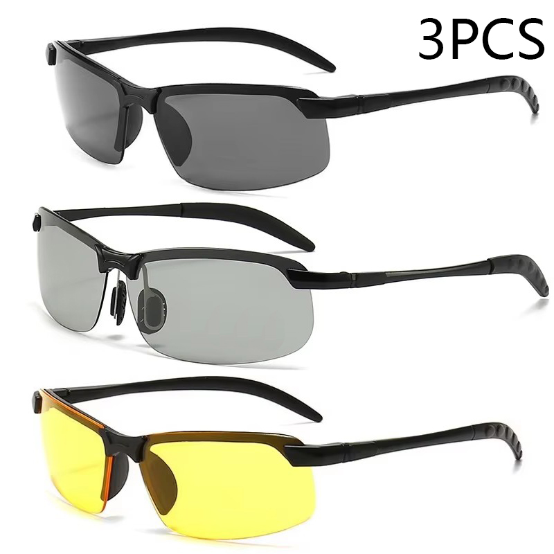 Gafas de sol fotocromáticas para hombre, gafas de sol polarizadas para conducir, para deportes al aire libre, ciclismo, visión nocturna, gafas UV400: Multicolor