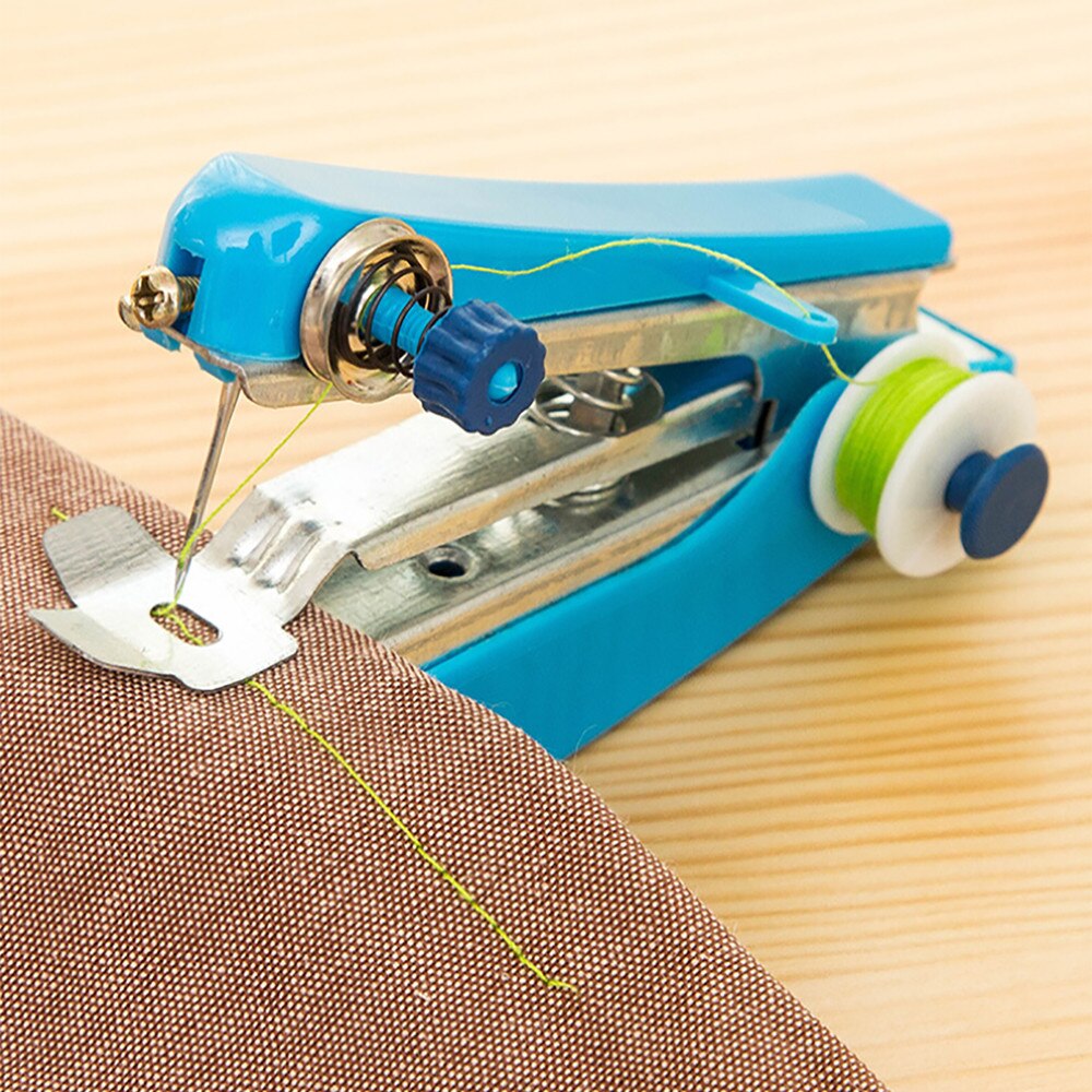 1pc portátil mini máquina de costura manual operação simples ferramentas de costura pano de costura tecido acessível bordado sem fio ferramenta #40