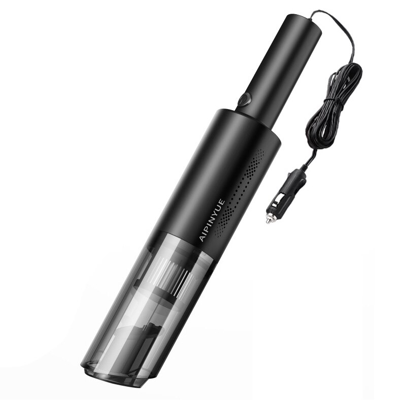 120W 6000Pa Sterke Zuigkracht Draadloze/Bedrade Handheld Stofzuiger Multifunctionele Mini Draagbare Auto Stofzuiger oplaadbare: Wired Black