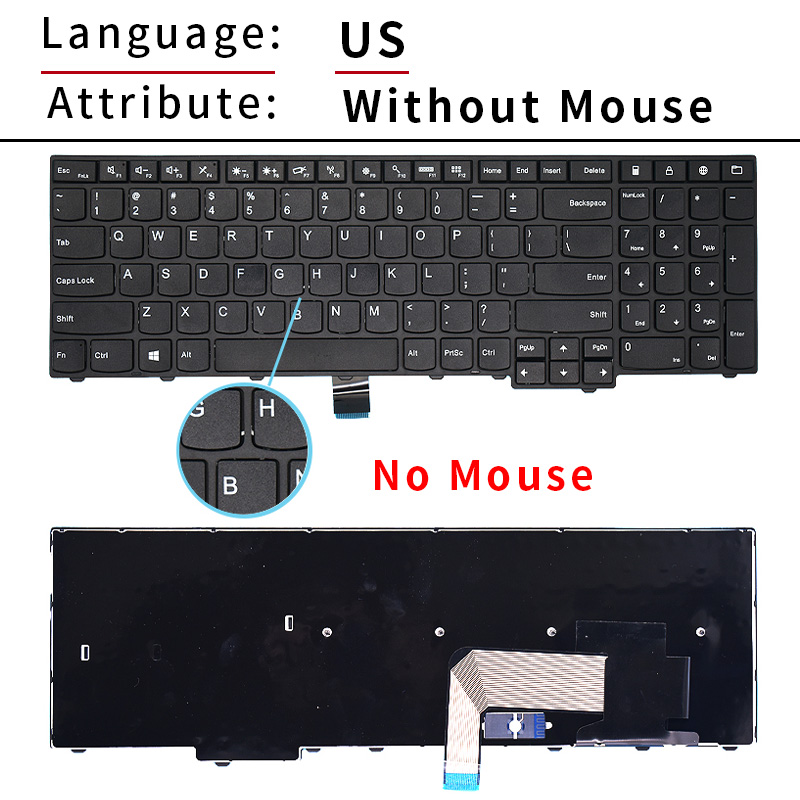 Verlicht Toetsenbord Voor Lenovo Thinkpad T540 T 540P T550 T560 P 50S L540 L560 L570 L540 W540 W541 W 550S E540 E531 Notebook Toetsenbord: Paars