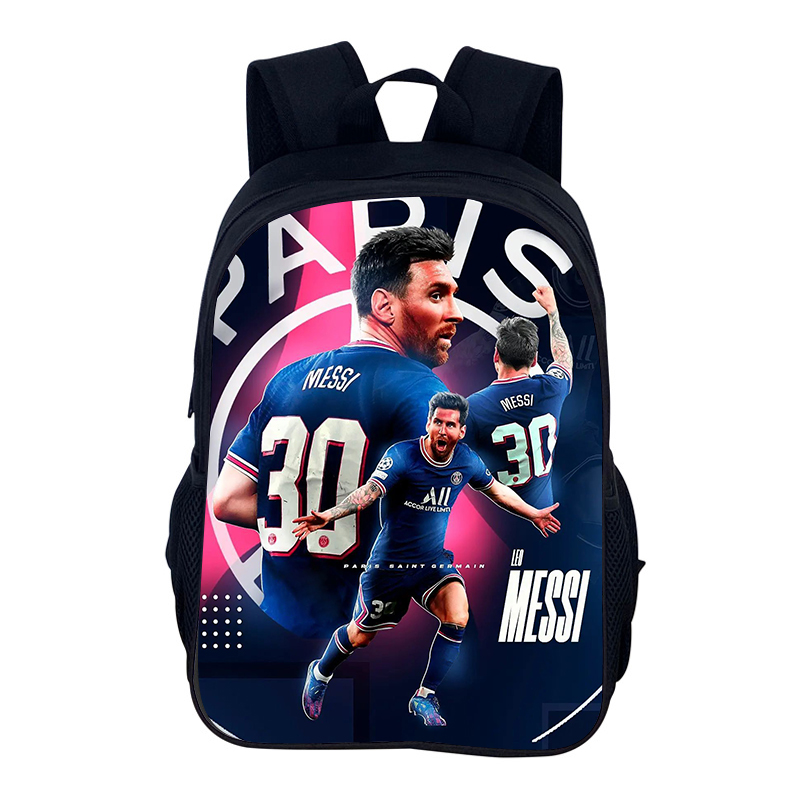 FußBall-Sportrucksack M-Messis Schultasche Jungen und Mädchen Sportrucksack Stern Spieler Schulrucksack Büchertaschen als bestes: Freier Raum