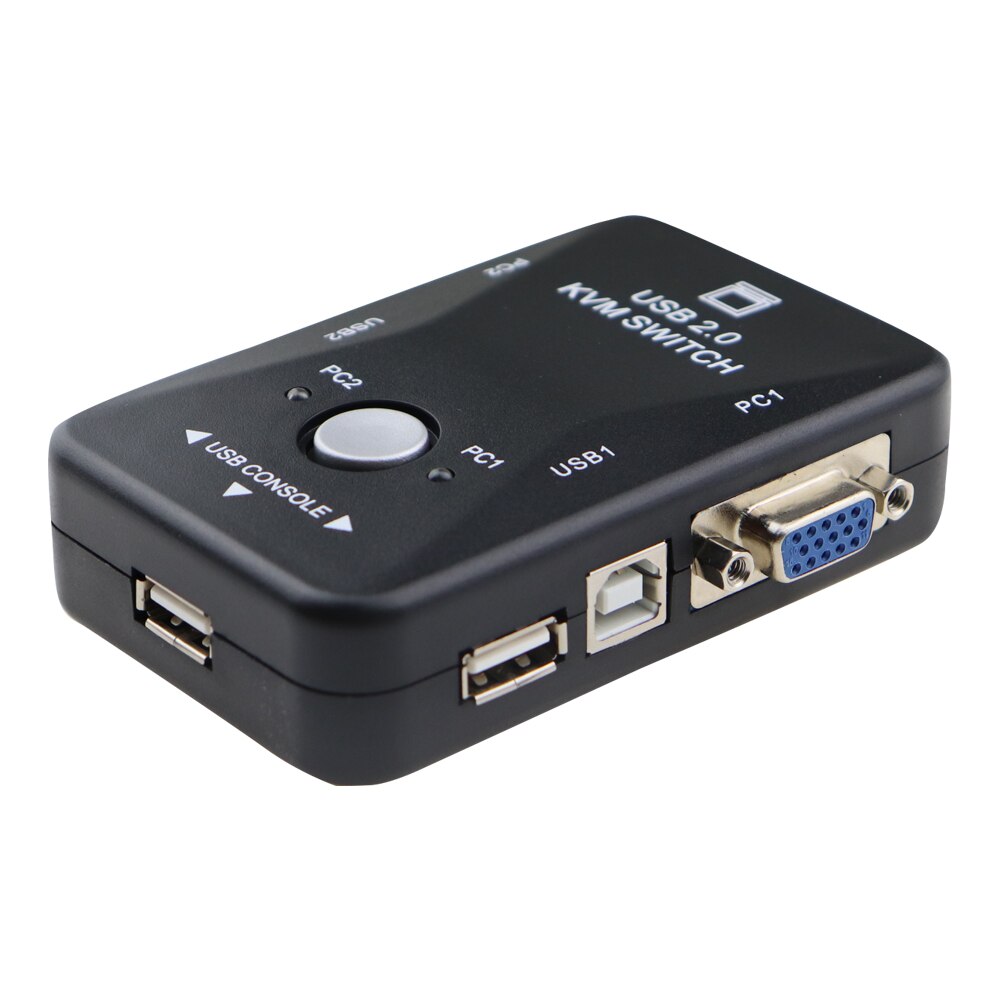 2 in 1 Heraus USB 2,0 VGA KVM schalten Kasten 2-Hafen PC Monitor Schalter Kasten Adapter Für Computer tastatur Maus Monitor Stecker und Spielen