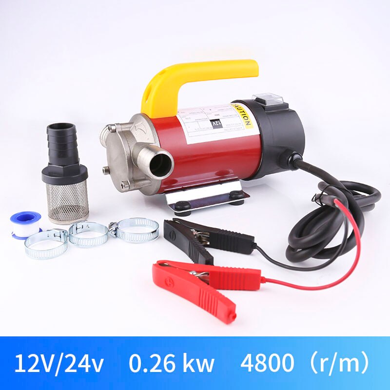 12V 24V portable DC electric fuel pump car portable diesel oil pump kerosene self-priming pump