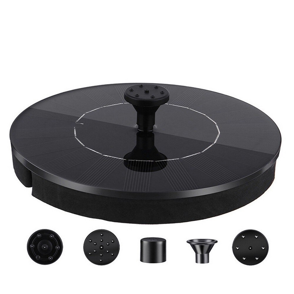 2.4 w ledet solar fontenen fontenen lys runde flytende fontene vannpumpe led lys hage dekorasjon fugl bad fontenen lys