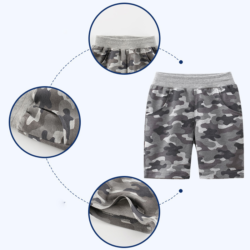 2022 Summer Children&#39;s Camouflage Shorts Boys Girls Pants Casual Stretch Mid Waist Beach Short Cotton Kids Panties Dropshipping